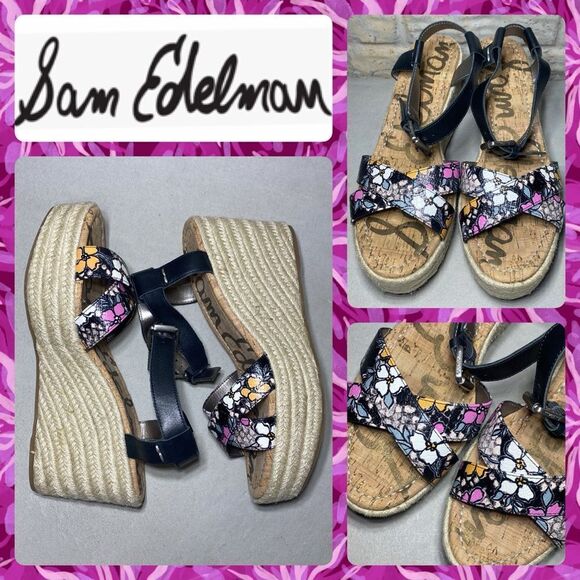 NWOB MSRP $130 Sam Edelman Destin Espadrille Wedge Sandal Women's Size 10 - Picture 2 of 8